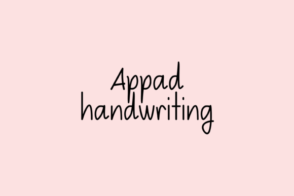Appad: A Friendly Handwritten Font for Crafters