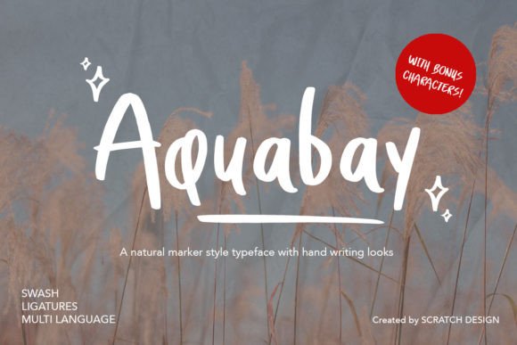 Aquabay: A Cute Handwritten Font for Branding