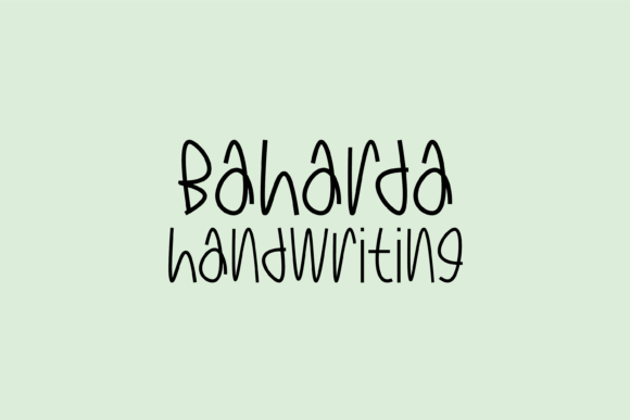 Baharda: A Friendly Handwritten Font for Web Design