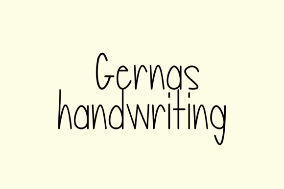 Gernas: A Whimsical Handwritten Font for Makers
