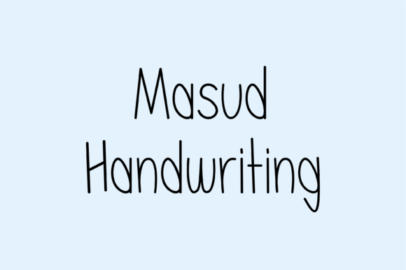 Masud: A Friendly Handwritten Font for Branding
