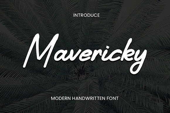 Mavericky: A Script Handwritten Font for Crafters