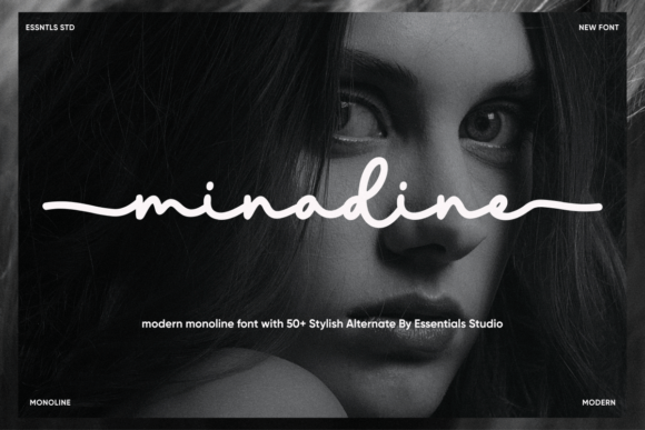 Minadine: A Modern Script Font for Branding
