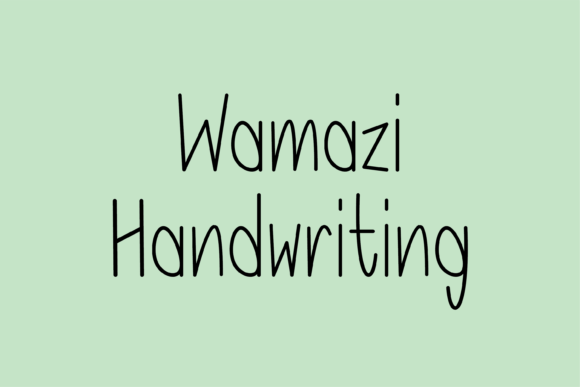 Wamazi: A Friendly Handwritten Font for Editorial Design